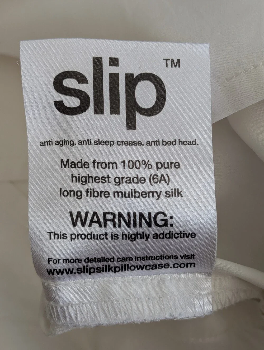 SLIP 100% Mulberry Silk Ivory White Queen Pillowcases Set of 2.